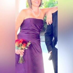 Strapless Prom Dress Sz 10 Bridesmaid Formal Grape Purple Alfred Angelo Midi y2k